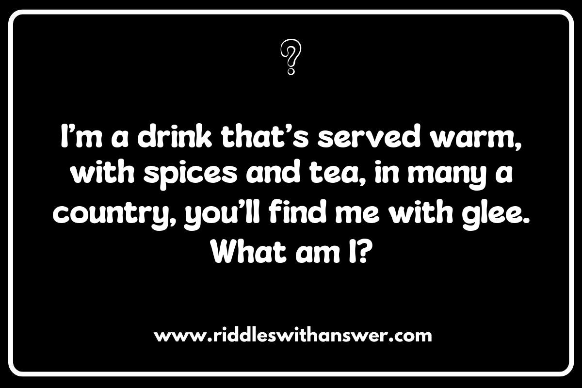 Beverages Around the World: Riddles Involving International Cuisine