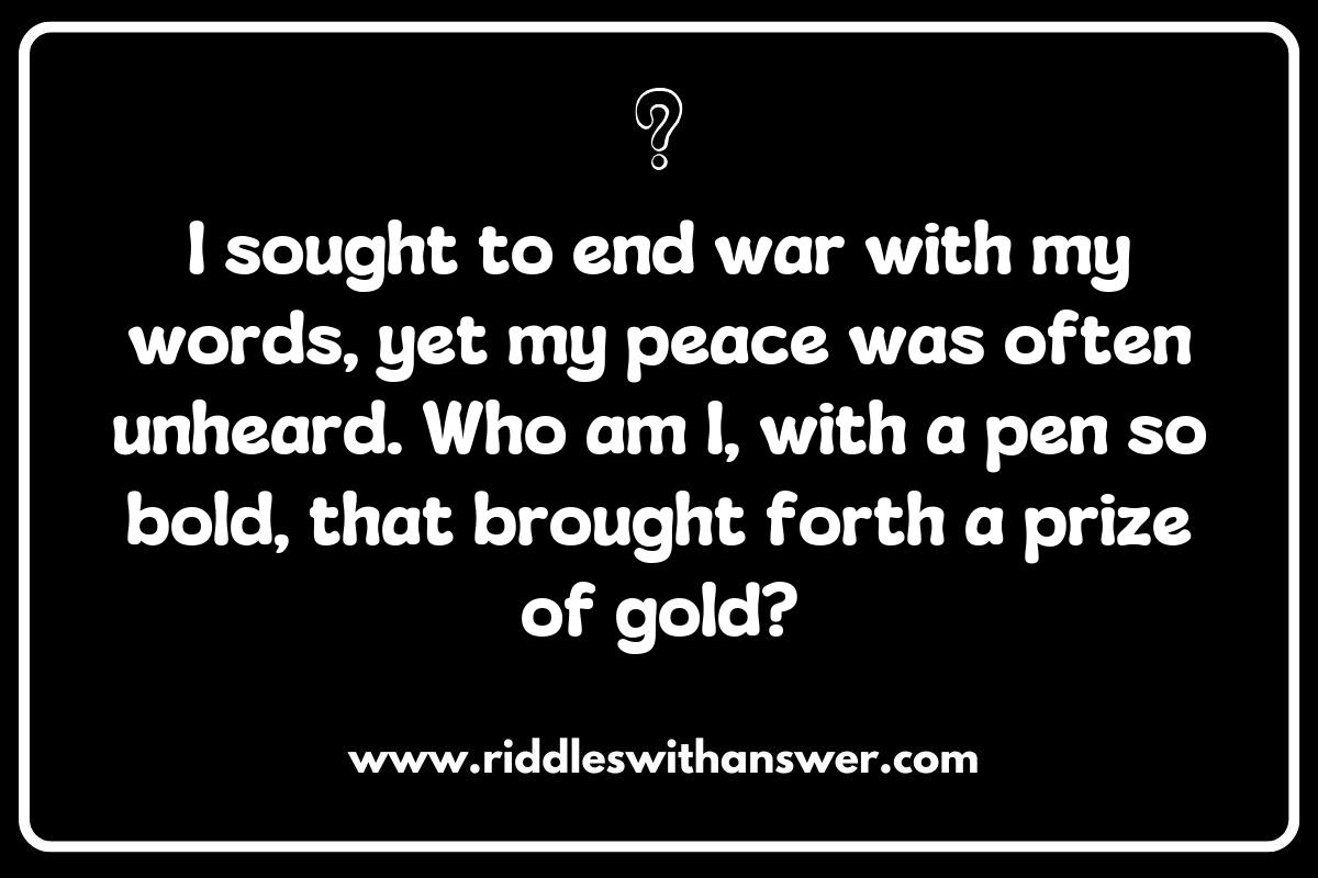 Challenging Your Knowledge: Nobel Prize Winners Riddles for Trivia Lovers
