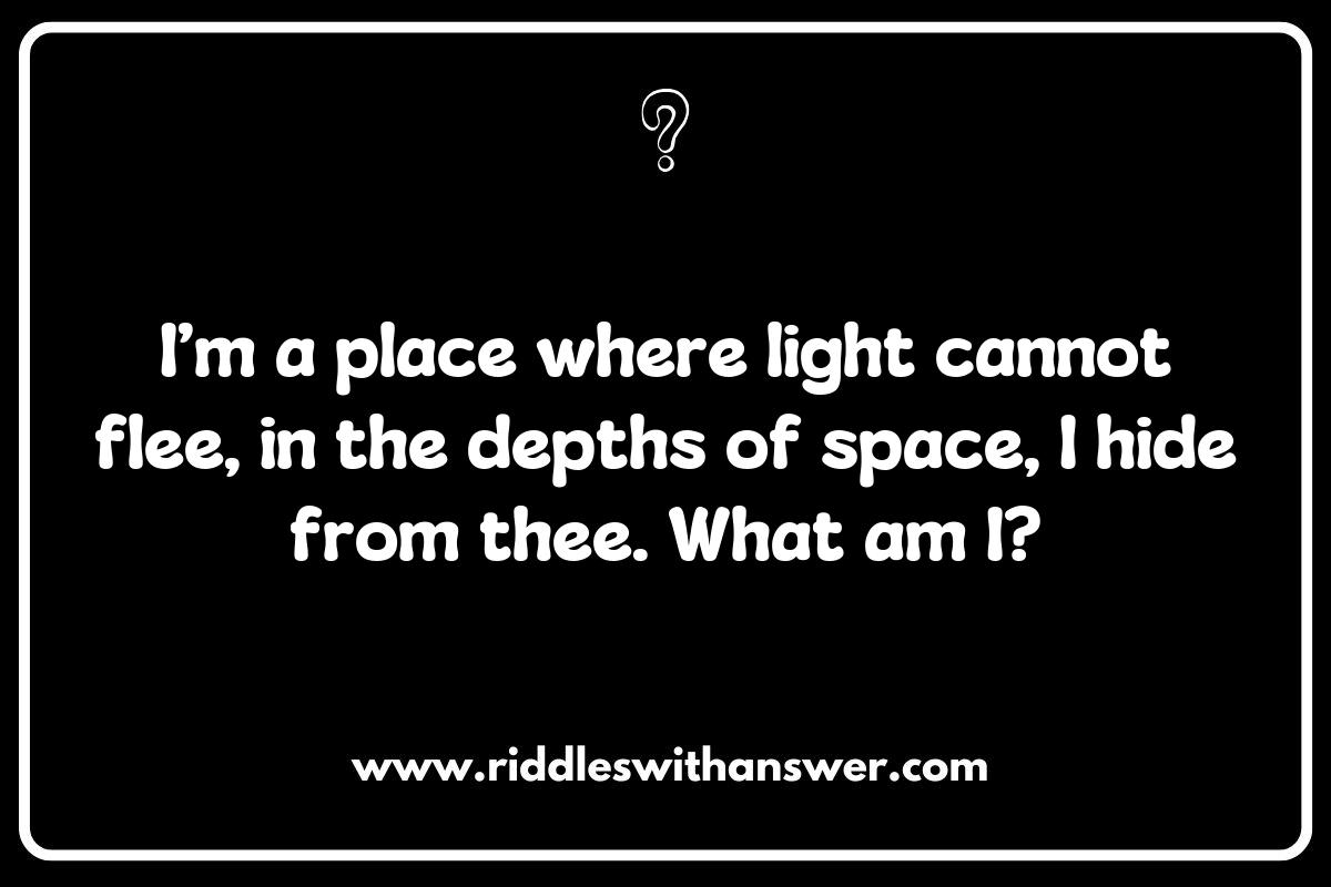 Cosmic Curiosities: Engaging Riddles about Black Holes and Space Phenomena