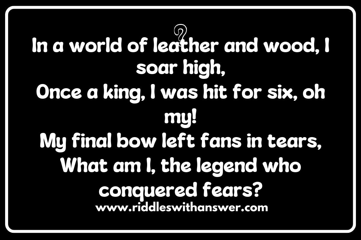 Cricket Riddles Inspired by Iconic Matches and Moments