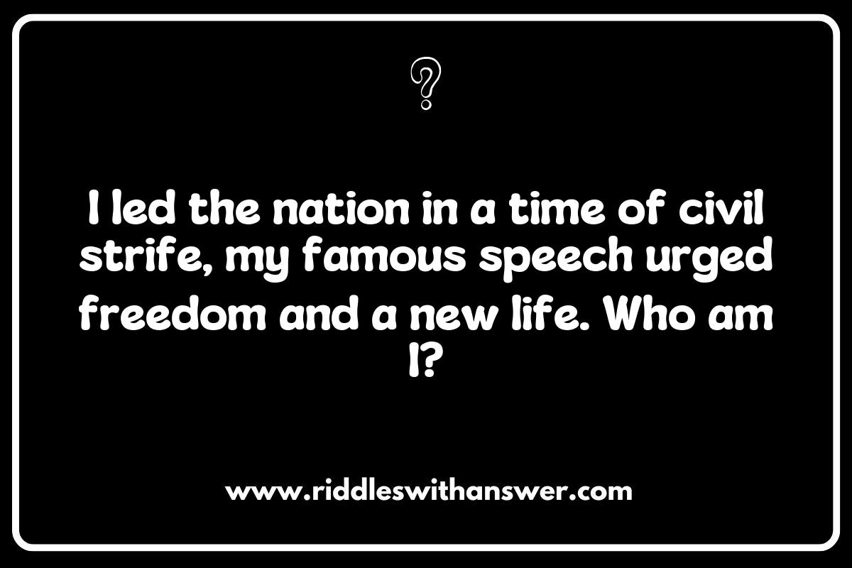 Decoding Leadership: Historical Presidents Riddles with a Twist