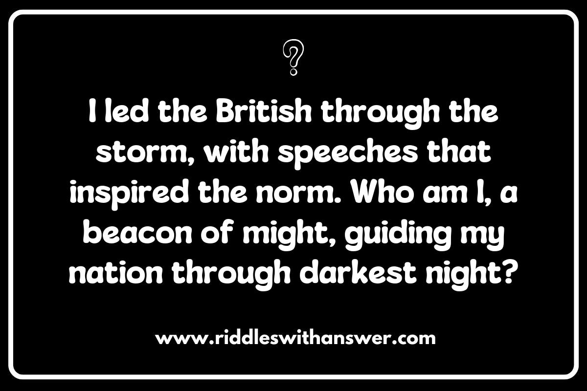 Engaging the Youth: Fun Riddles Featuring Iconic World War II Figures