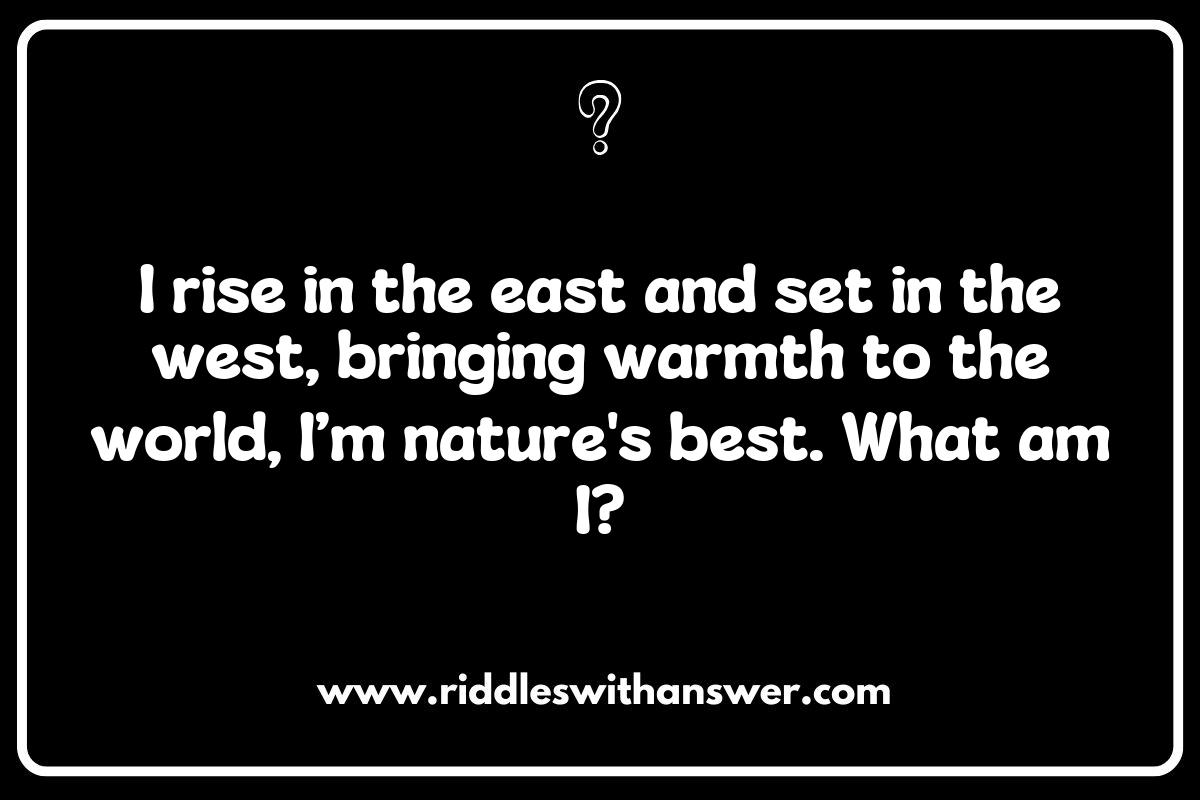 Exploring Nature: Riddles Inspired by Sunshine and Warm Weather