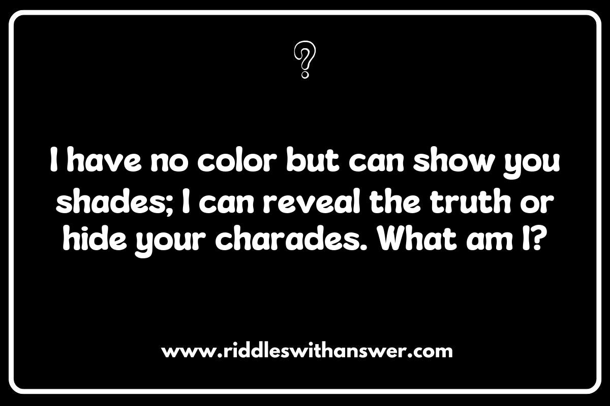 Exploring the Depths of Black and White Contrasts Riddles