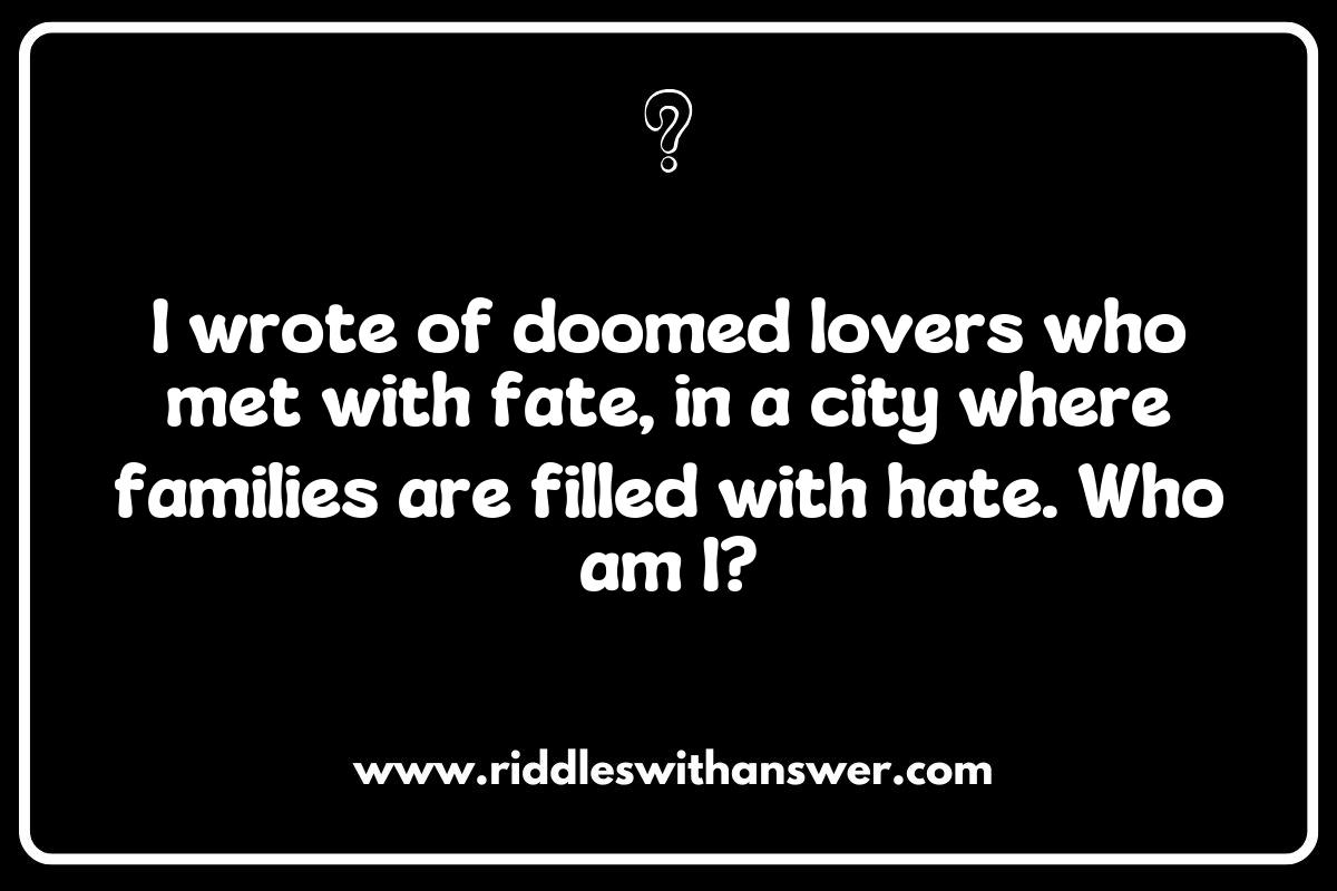 Famous Authors Riddles: From Shakespeare to Modern Classics