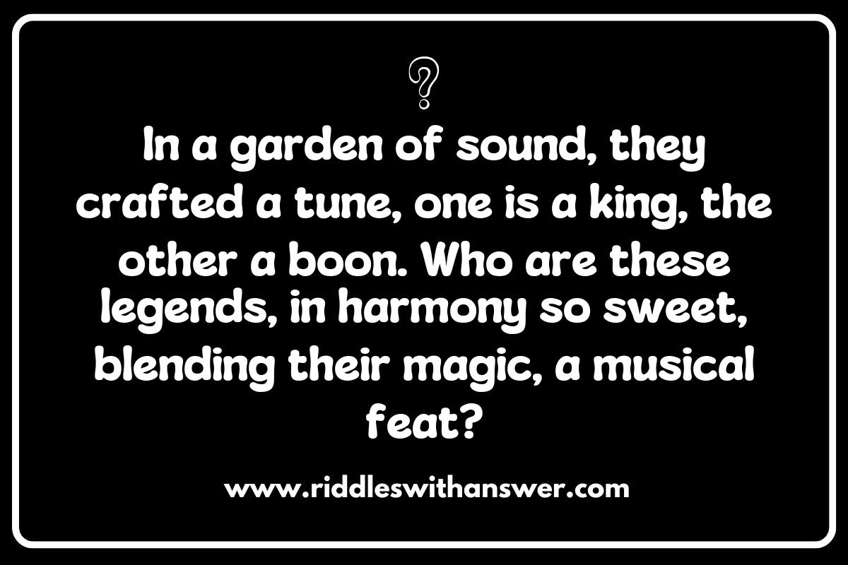 Famous Collaborations: Riddles Featuring Music Legends Together