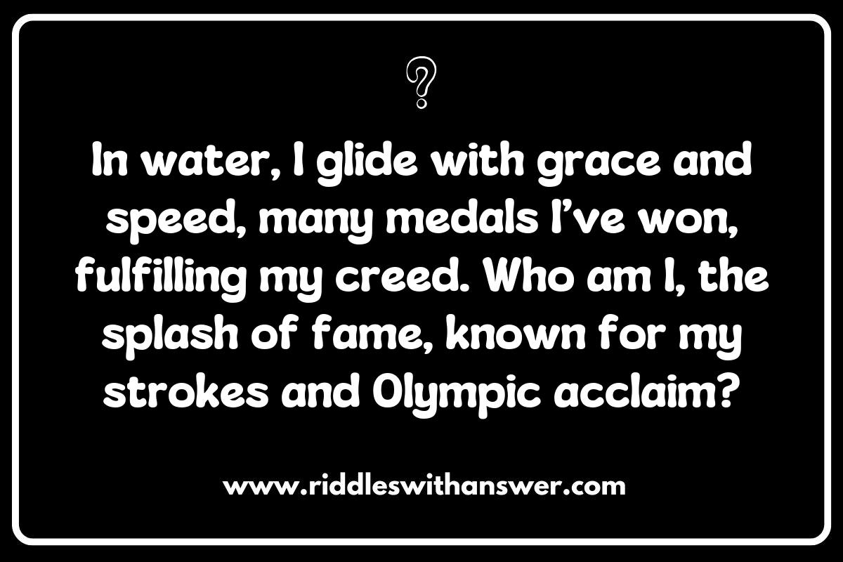 Famous Swimmers and Their Quirks: Riddles Inspired by Icons