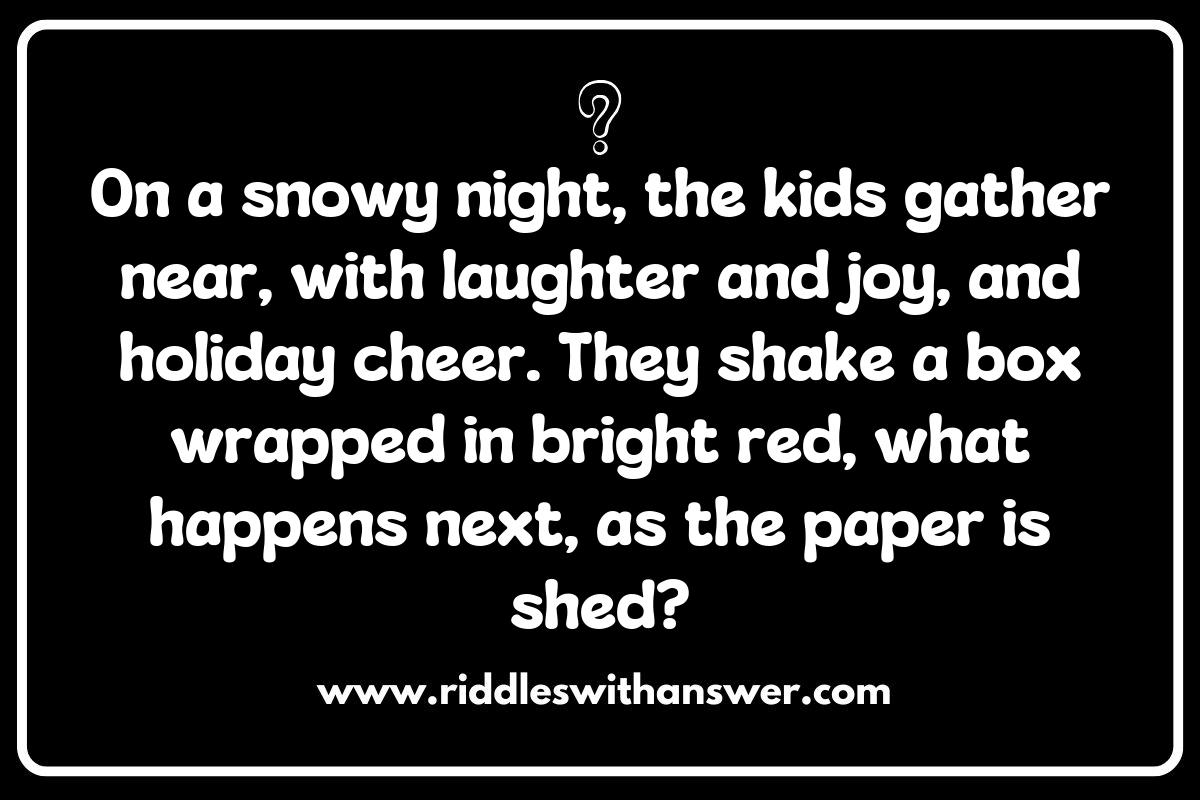 Festive Holiday-themed What Happens Next Riddles for Gift Exchanges