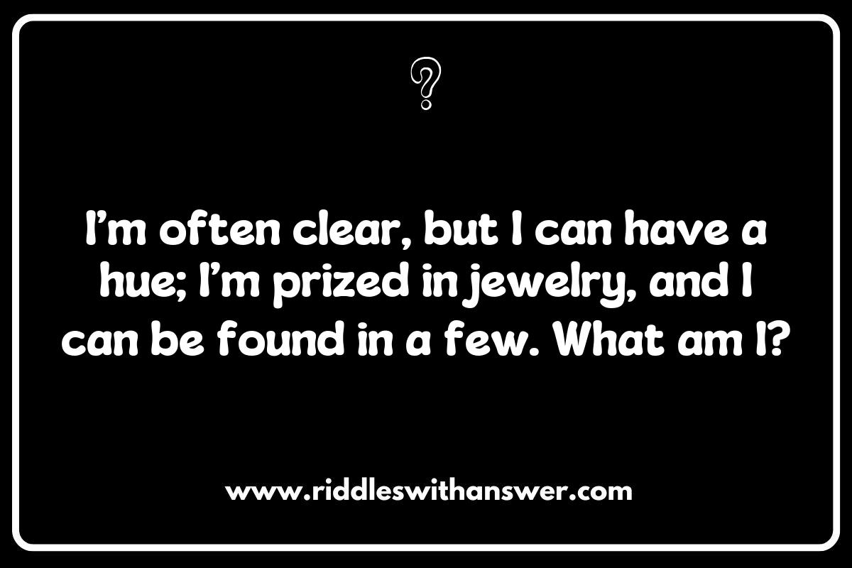 Gemstone or Mineral Riddles: Uncovering Nature