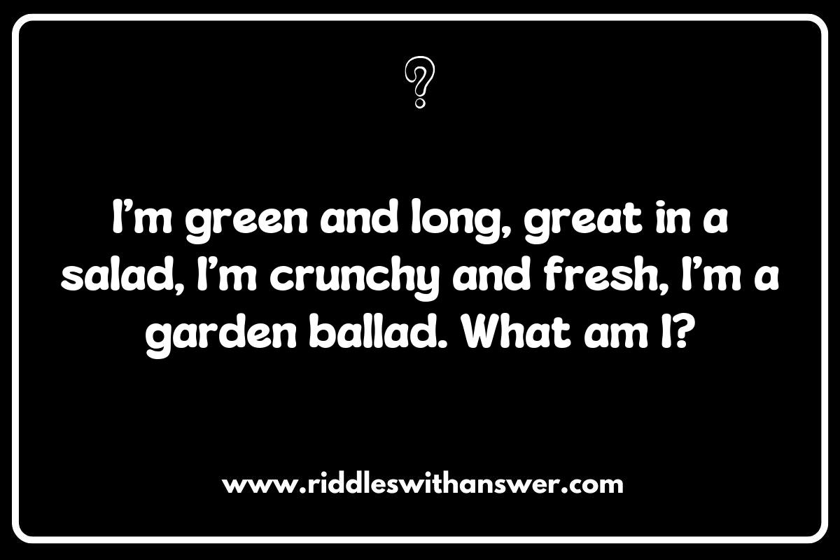 Healthy Eating: Vegetable Riddles with Answers for Nutrition Awareness