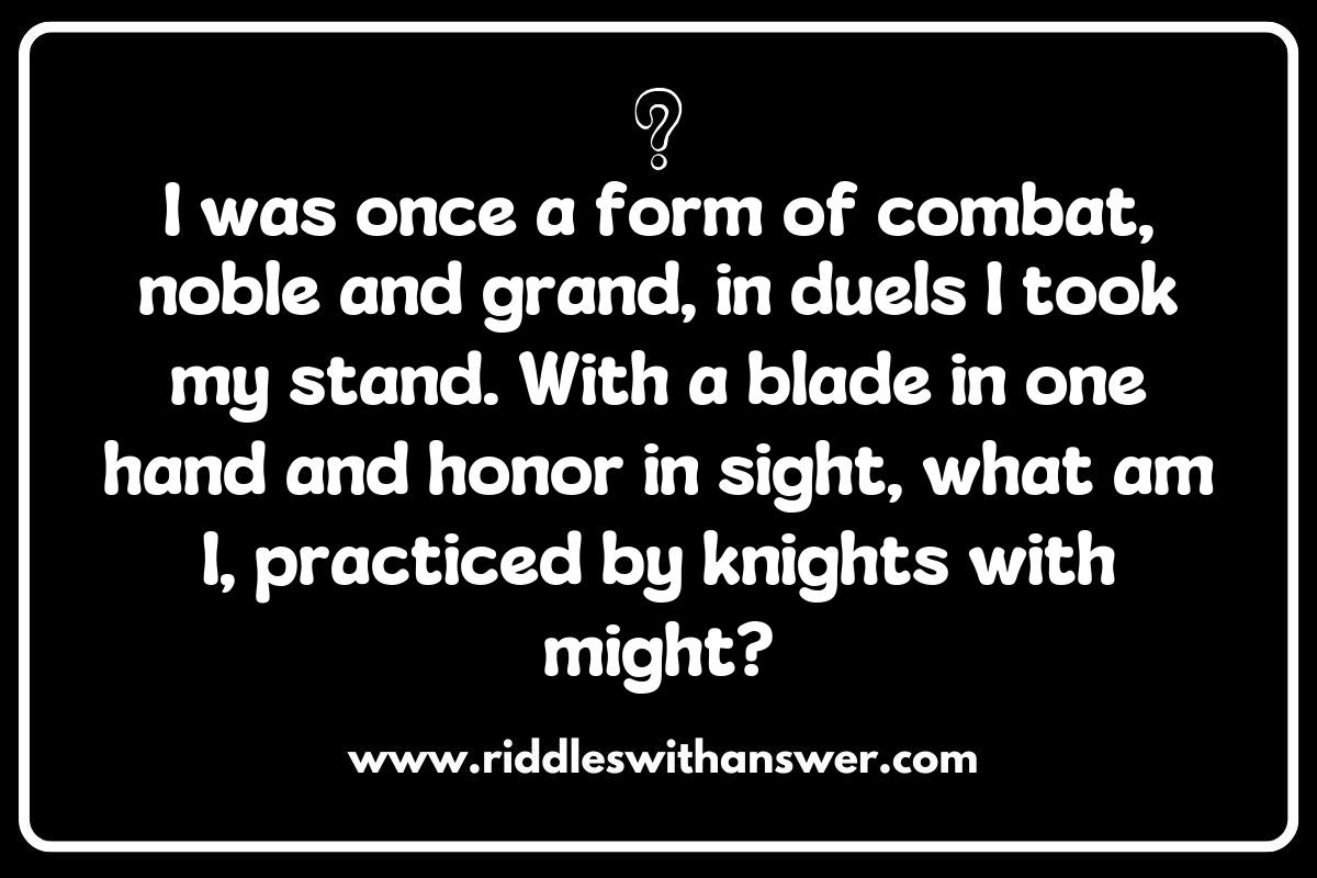 Historical Fencing Riddles: Test Your Knowledge of the Sport