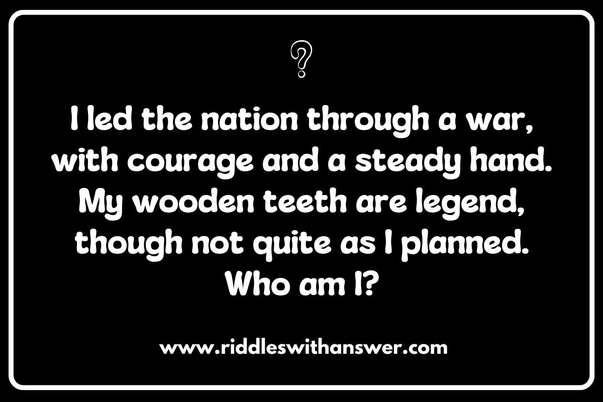 Historical Presidents Riddles: From Washington to Biden
