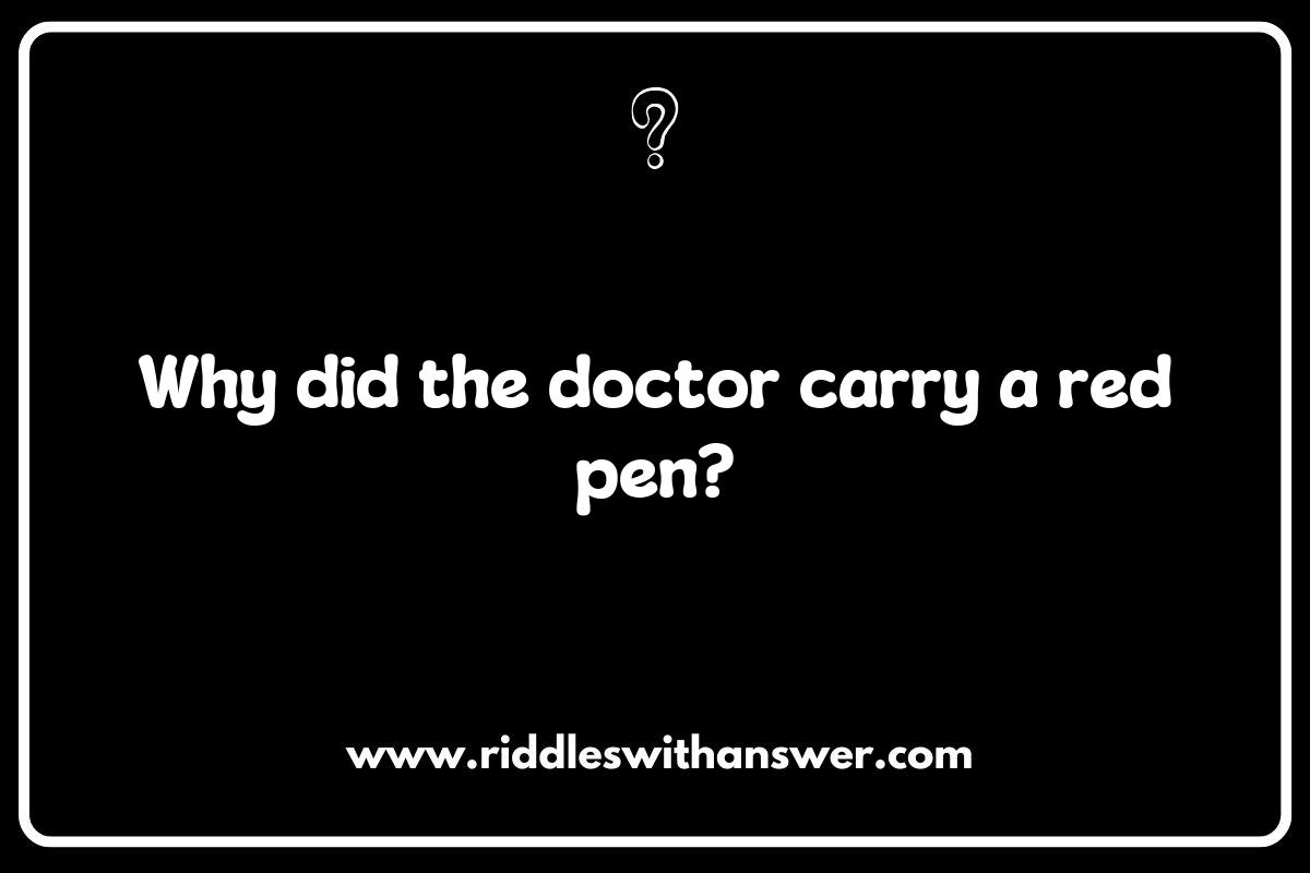 Humorous Riddles Featuring Doctors and Nurses in Everyday Scenarios