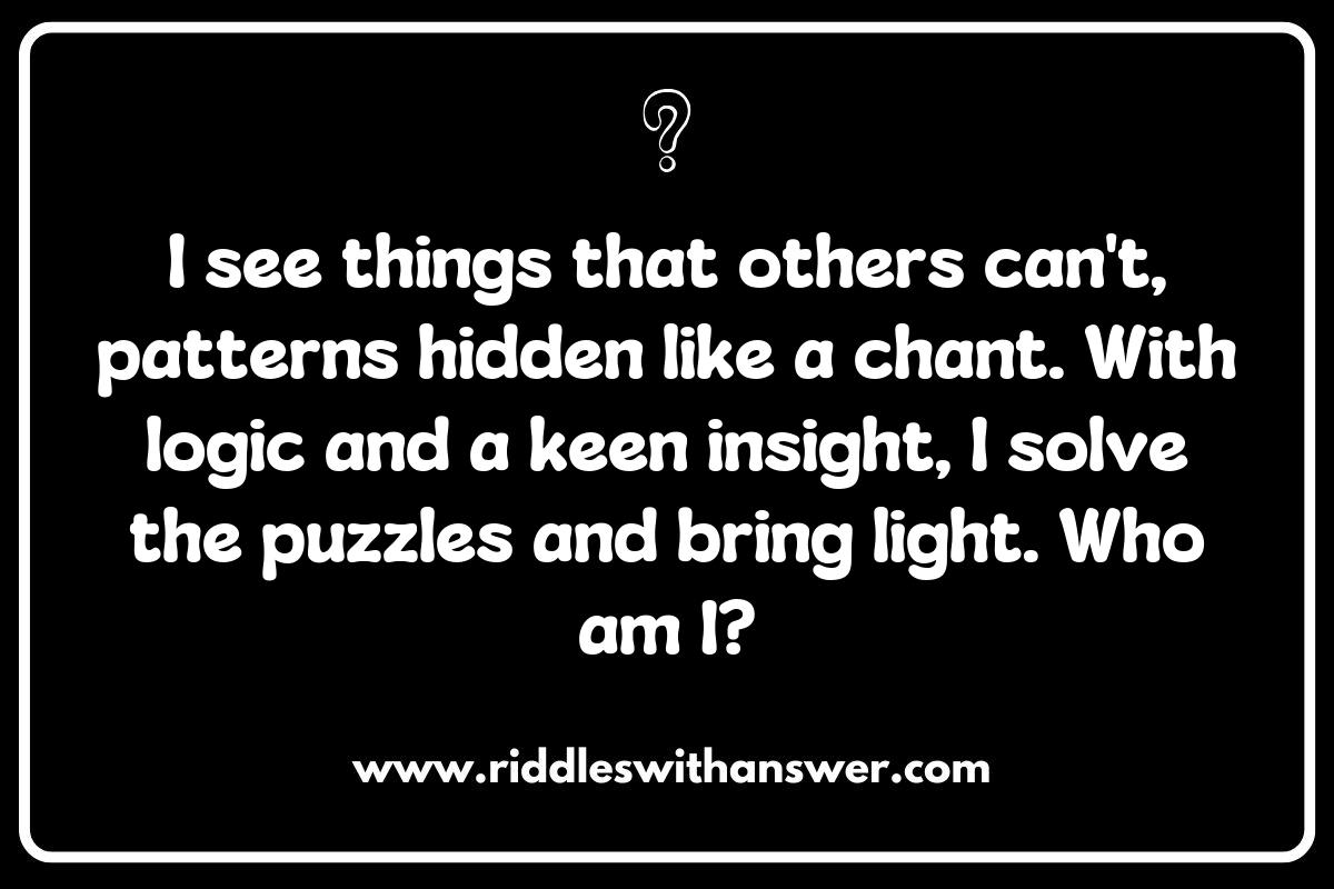 Modern Sleuths: Famous Detectives Riddles Featuring Contemporary Characters