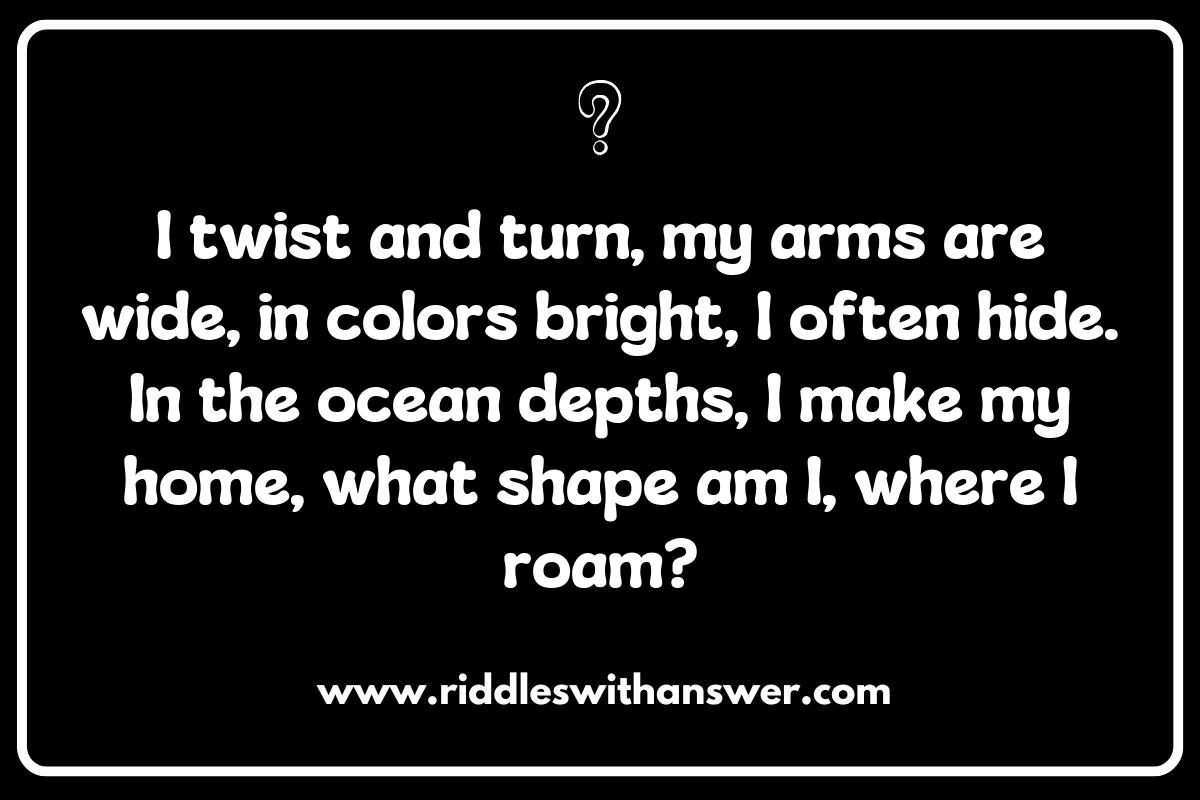 Ocean Wonders: Shapes in Nature Riddles Featuring Marine Life