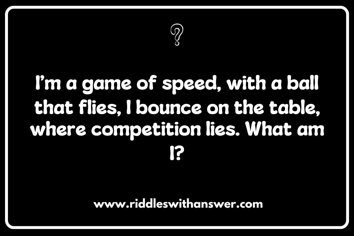 Paddle Power: Unique Table Tennis Riddles for Fans and Enthusiasts