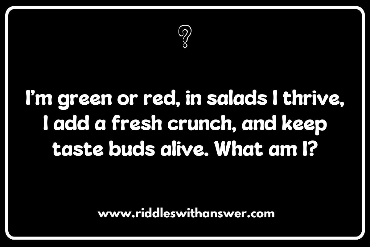 Riddles about Cooking Ingredients: Veggies with a Twist