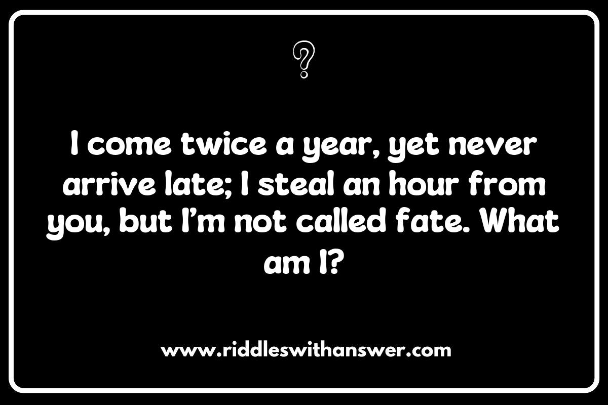 Riddles about Daylight Saving Time: Can You Solve the Puzzle of Lost Sleep?