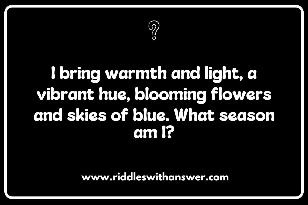 Riddles about Seasons and Holidays: A Year-Round Challenge