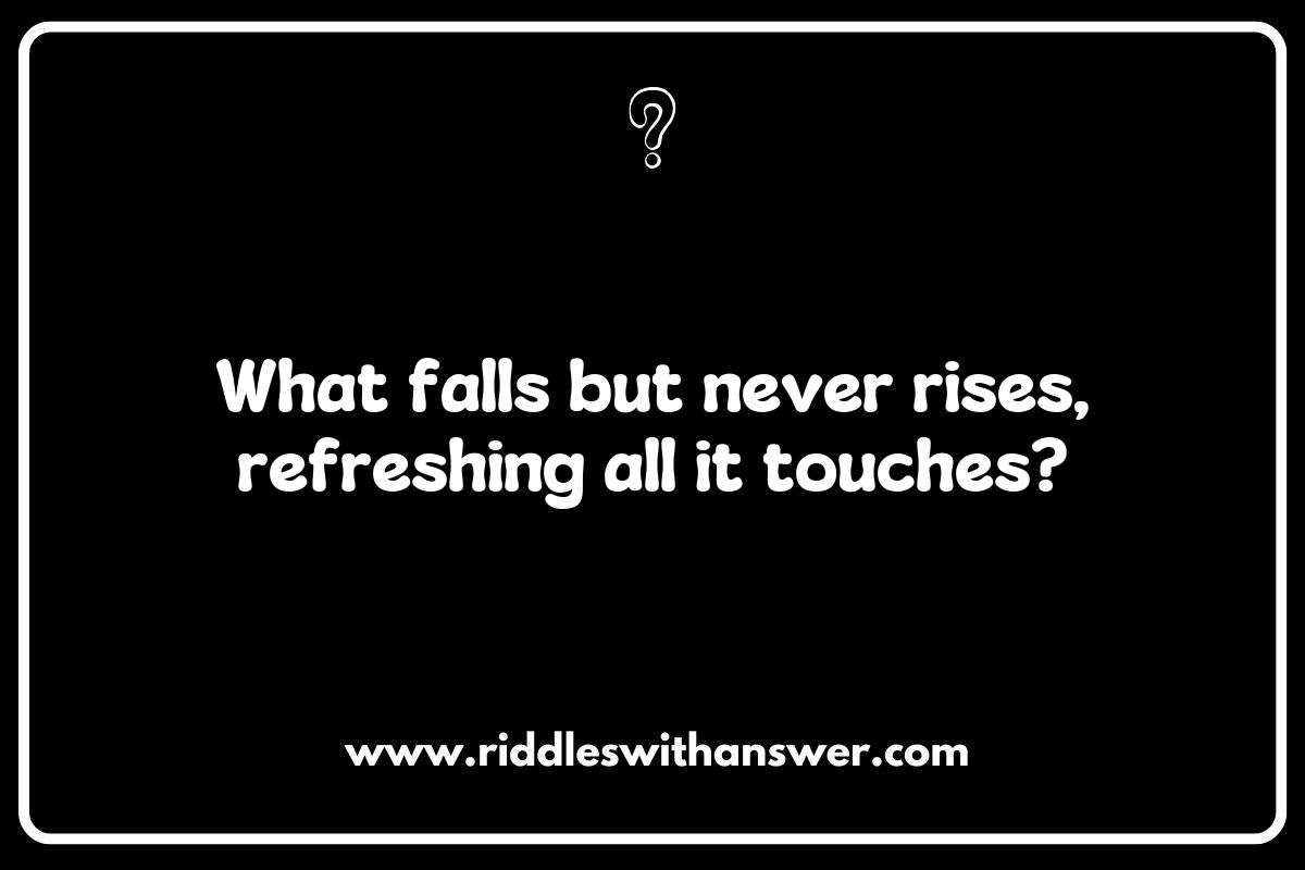Riddles about Spring Showers: Nature