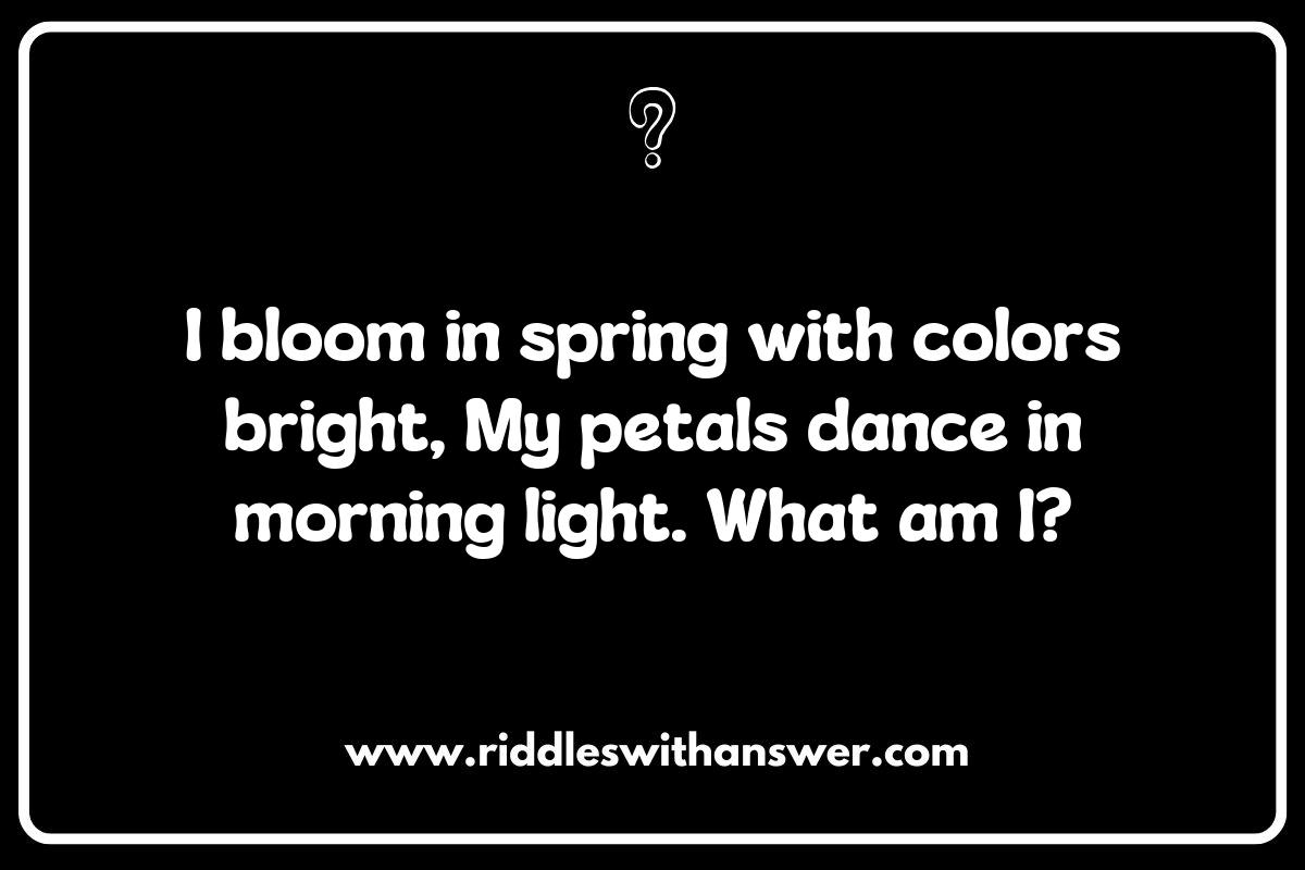 Seasonal Flower Riddles: Nature