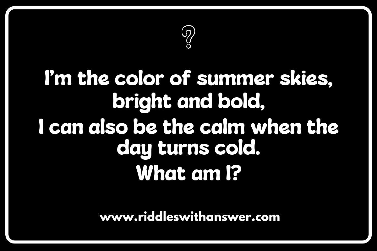 Seasonal Inspirations: Shades of Red and Blue Riddles for Every Time of Year