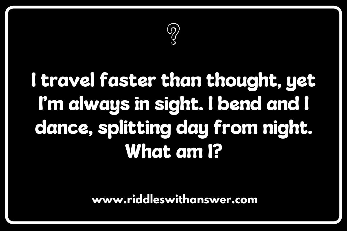 The Dance of Light and Time: Riddles to Challenge Your Thinking