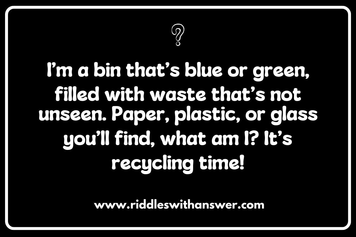 The Importance of Recycling Riddles in Environmental Education