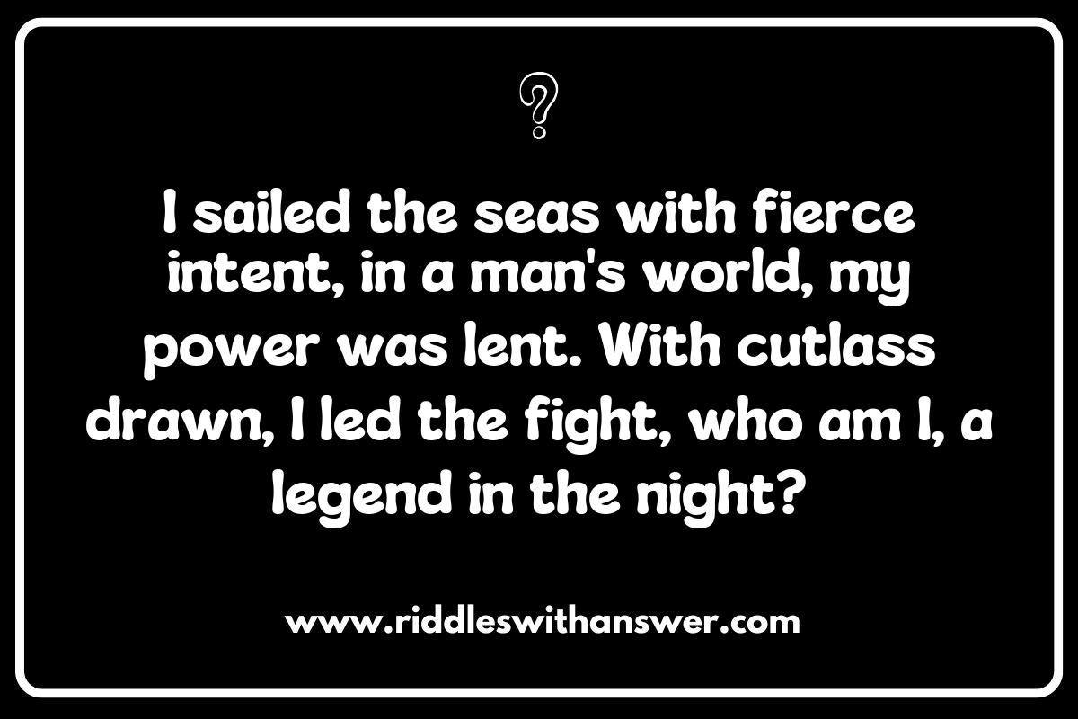 The Legacy of Pirate Women: Riddles that Celebrate Myths and Legends of the Seas