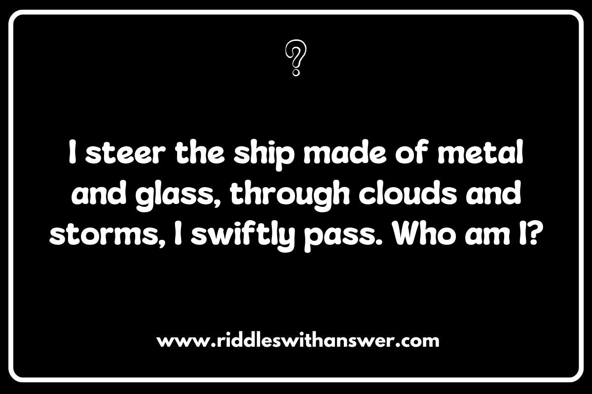 The Role of the Pilot in Fun Riddles and Puzzles