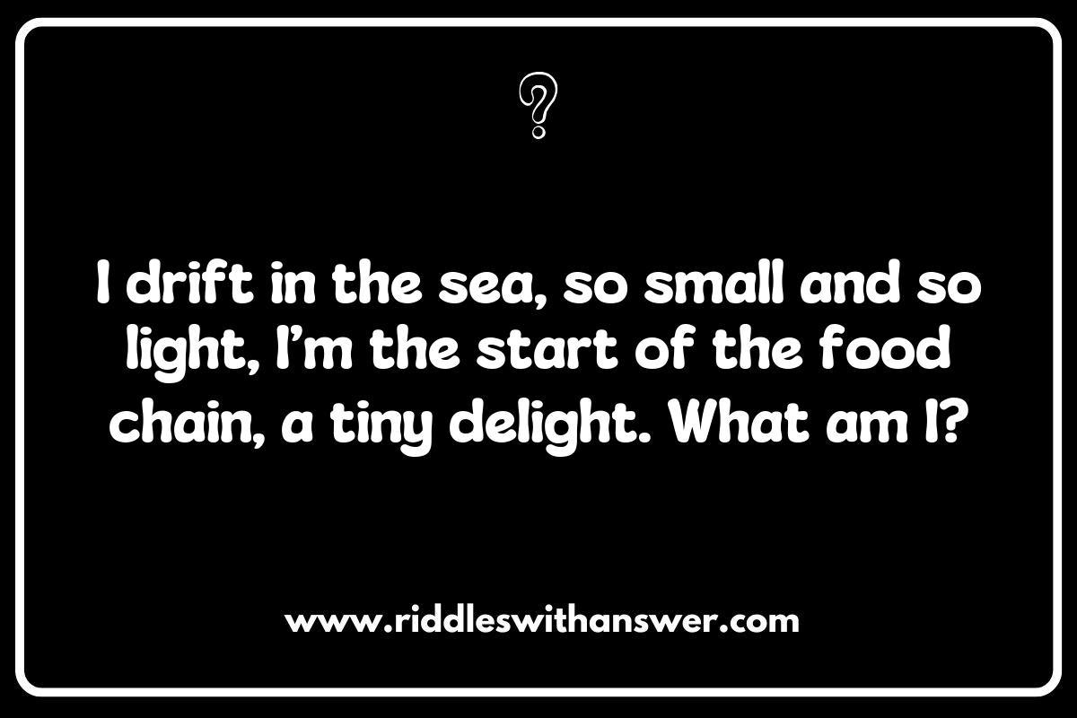 Tiny Titans: Engaging Ocean and Sea Life Riddles about Plankton and Microorganisms