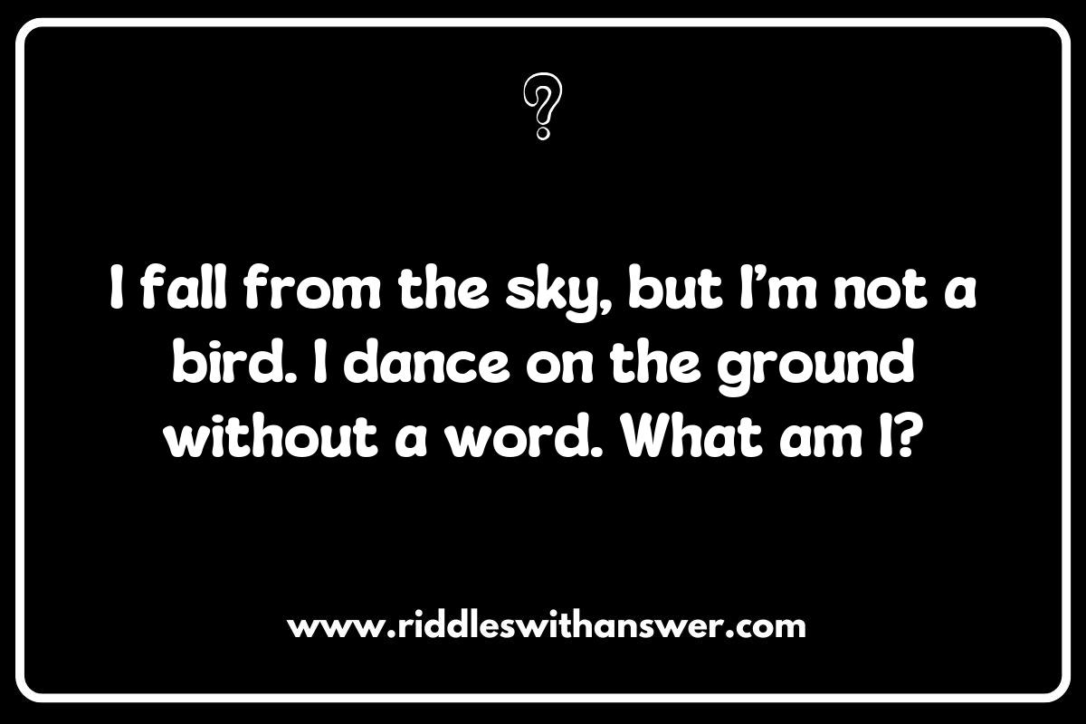 Whimsical Wonders: Riddles about Spring Showers for Kids