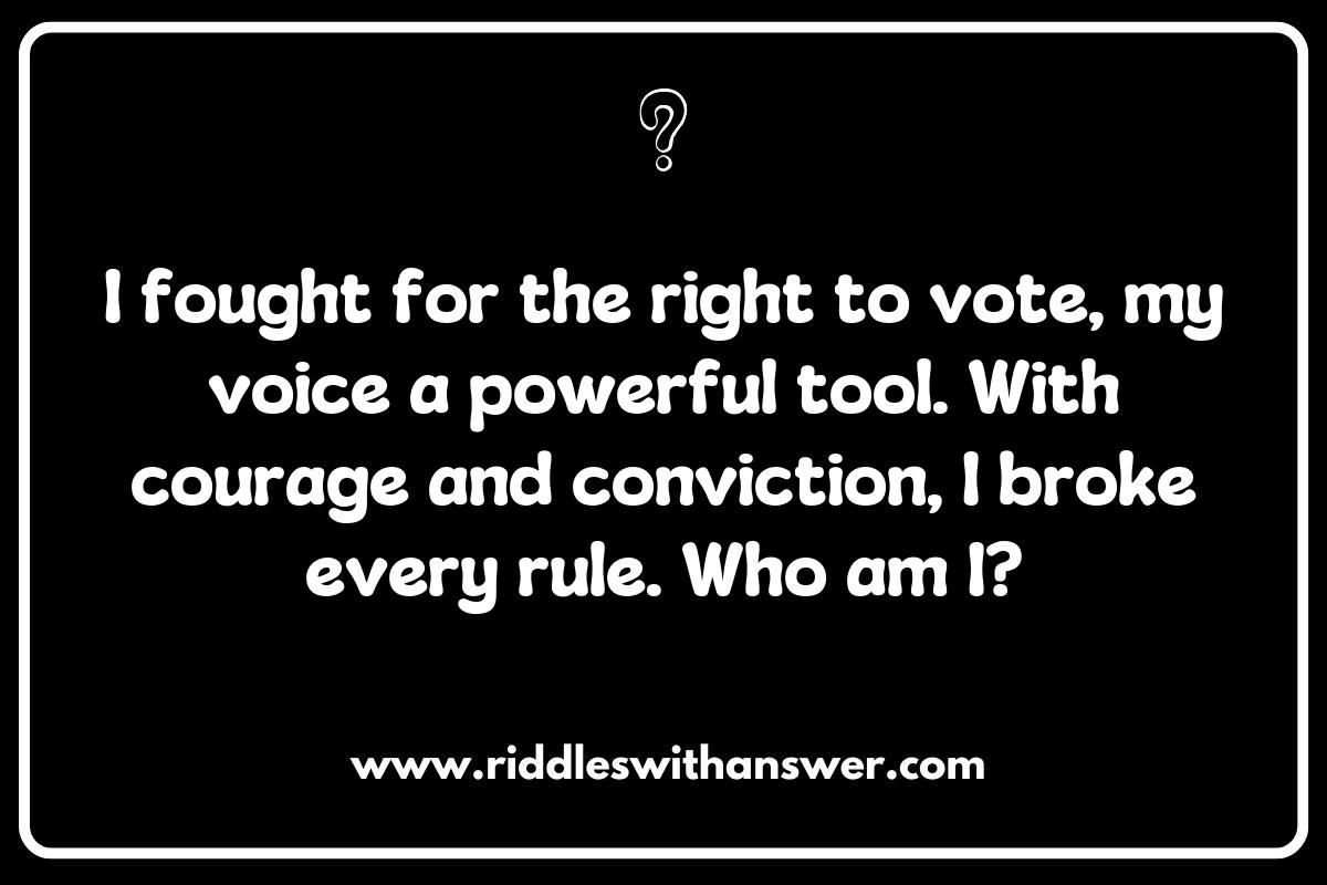 Women in History: Engaging Riddles Featuring Influential Historical Figures