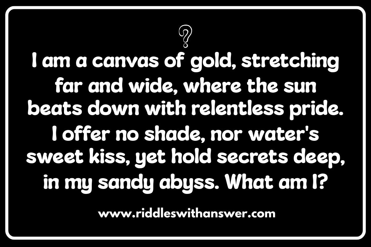 Desert Riddles: Setting the Scene for Adventure