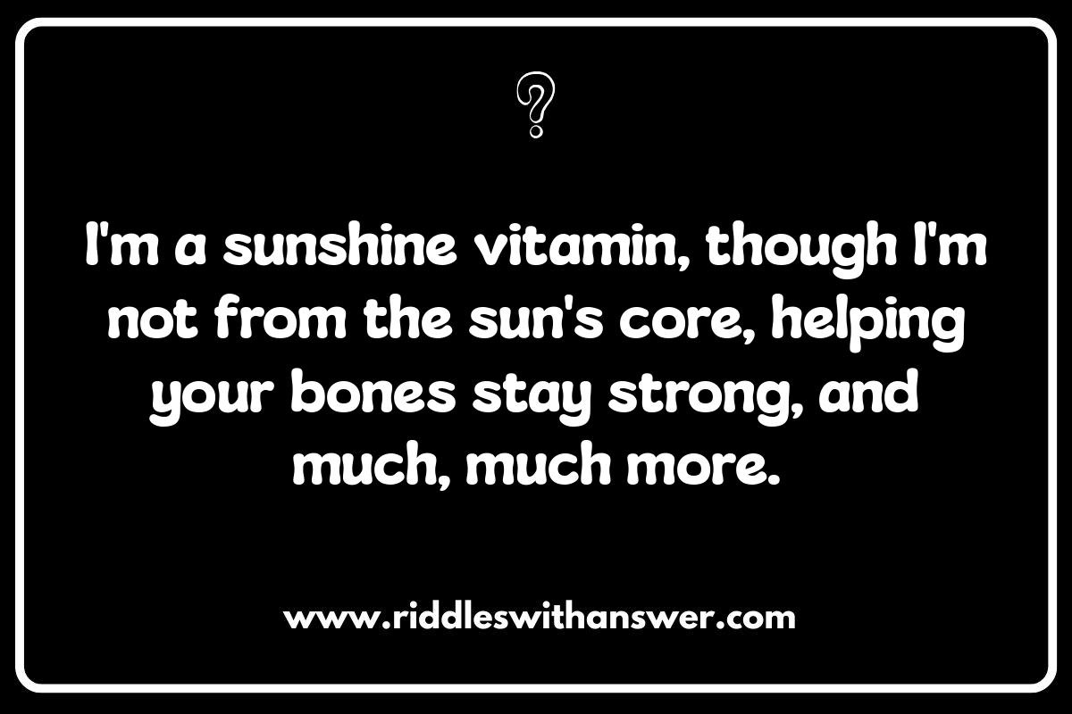 Essential Elements: Vitamins and Nutrients Riddles Revealed