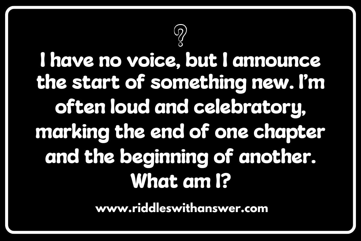 New Year Riddles: Ring in the Fun with Puzzles