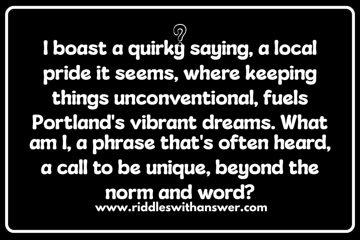 Portland Riddles: Exploring the City Through Puzzles