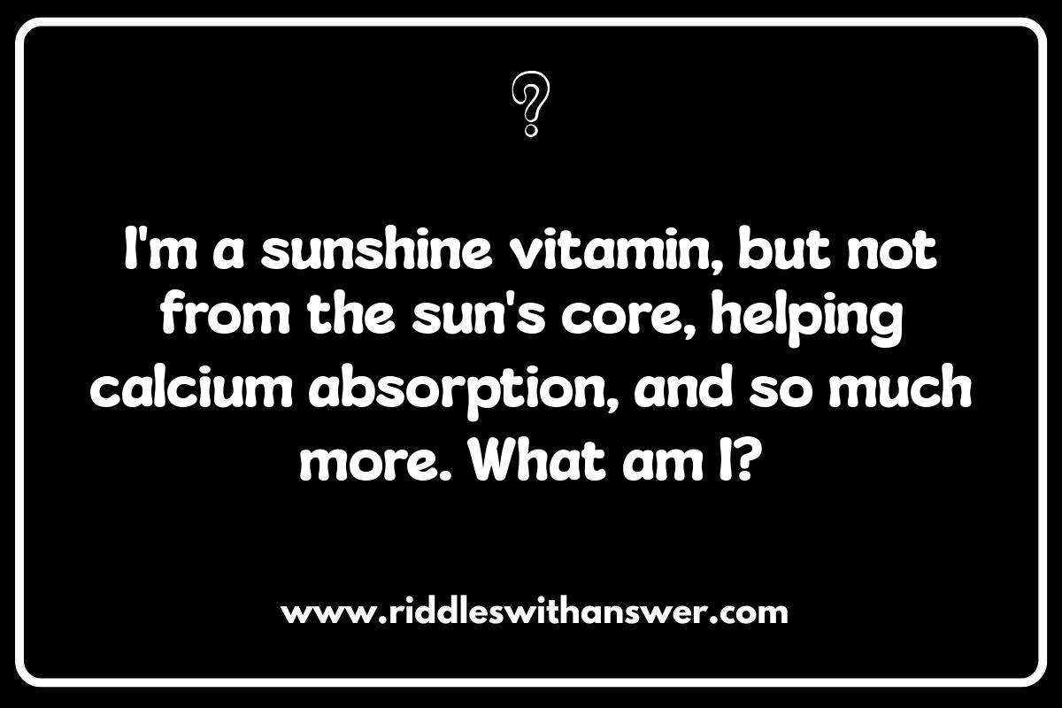 Sharpen Your Mind: Vitamins and Nutrients Riddles Challenge