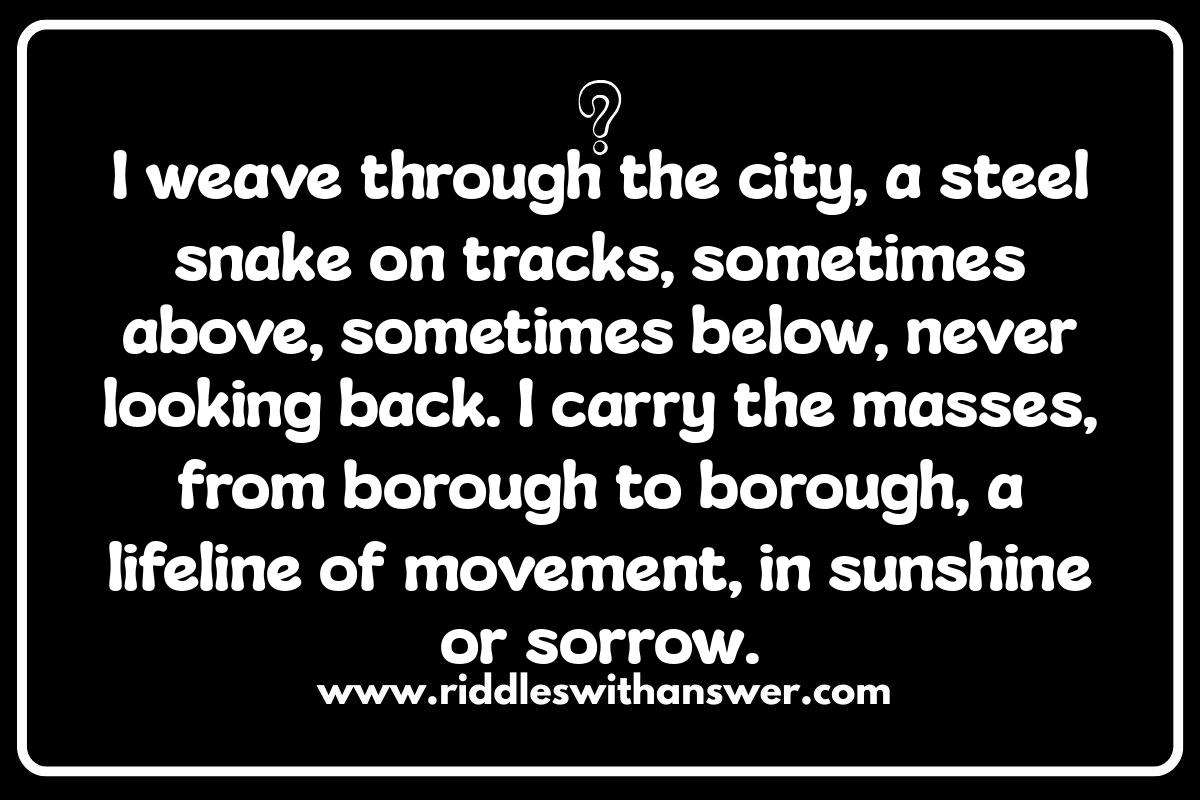 Transportation Riddles: Navigating the City