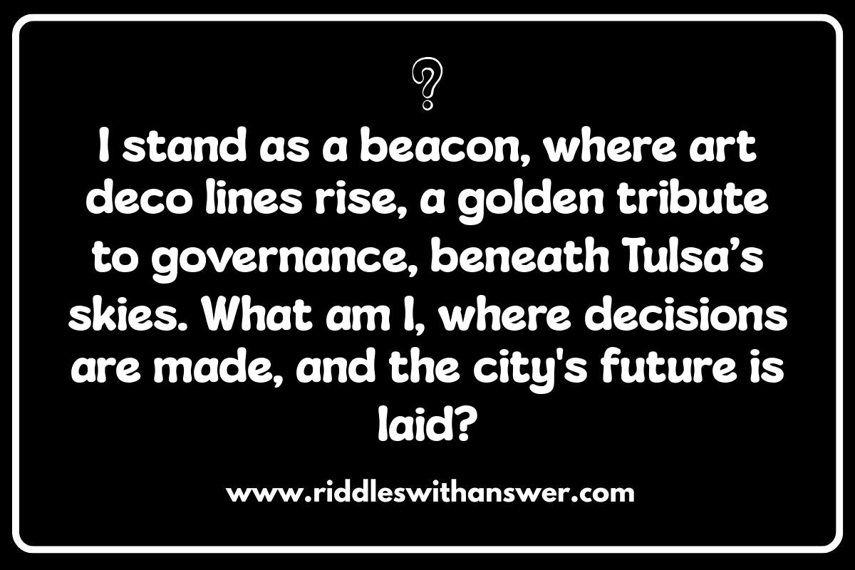 Tulsa Riddles: Solving the City