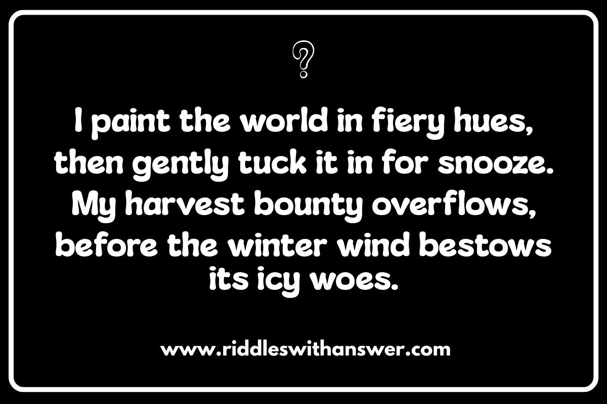 Seasonal Who Am I Riddles: Creative Writing Prompts