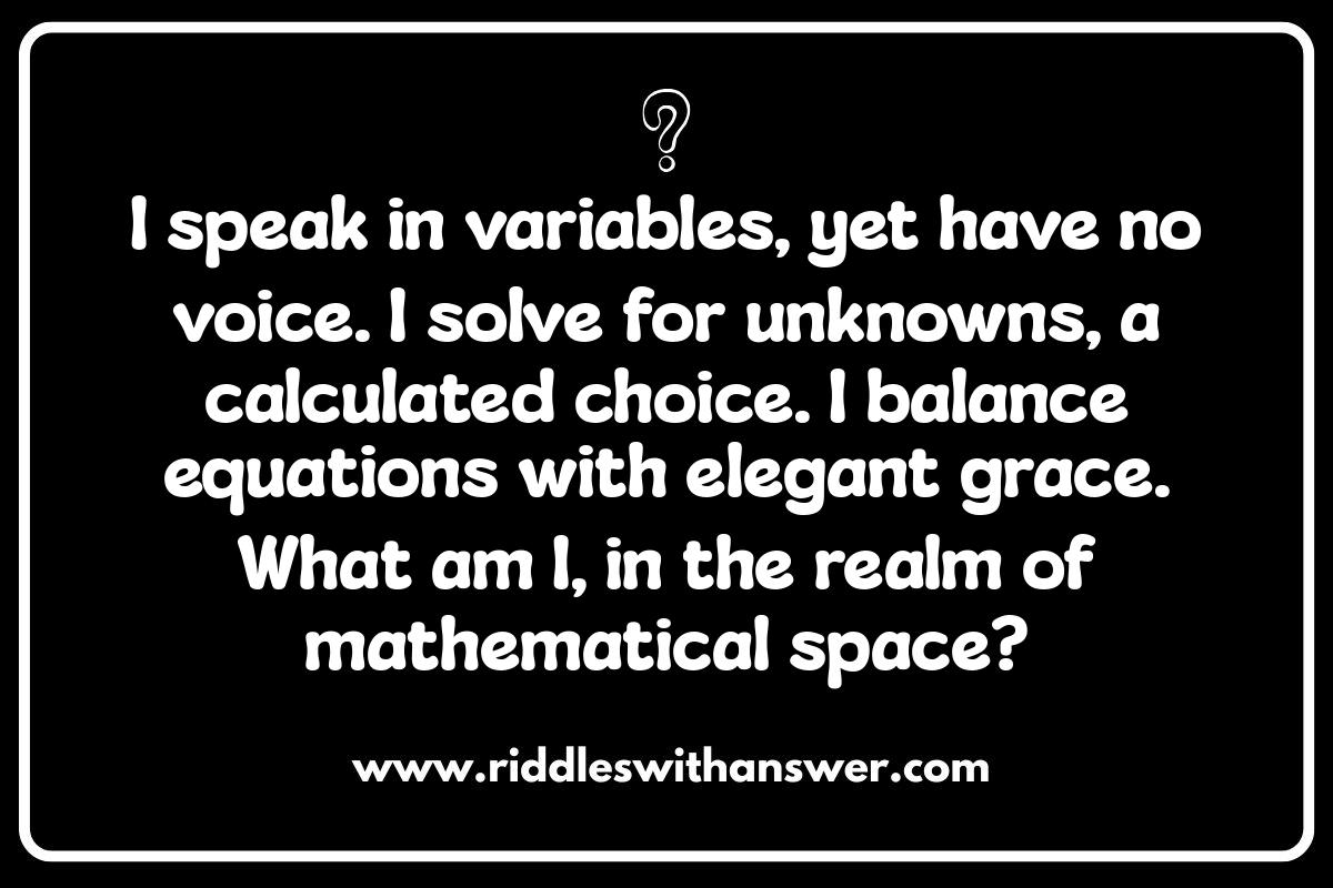 Unlocking Mathematical Thinking: Algebra Riddles
